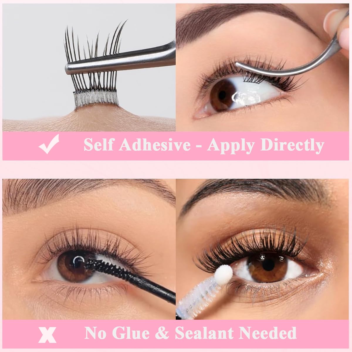 MAYCREATE False Eyelashes, Lash Extensions Natural Pre-glued Cluster Lashes D Curl Individual Lash Extensions Anime Lashes for DIY Eyelash Extension MAYCREATE False Eyelashes, Lash Extensions Natural Pre-glued Cluster Lashes D Curl Individual Lash Extensions Anime Lashes for DIY Eyelash Extension